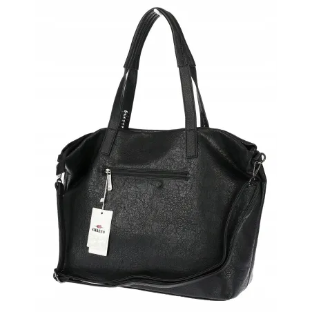 Torebka damska shopper A4 elegancka torba duża do pracy CH6687 Czarna