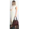 Torebka damska shopper A4 elegancka torba duża do pracy CH6687 Czekoladowa