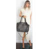 Torebka damska shopper A4 elegancka torba duża do pracy CH6687 Szara