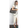Torebka damska shopper A4 elegancka torba duża do pracy CH6687 Szara