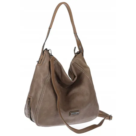 Torebka Damska Worek duża włoska marka CHARRO A4 pojemna CH6688 Brązowa
