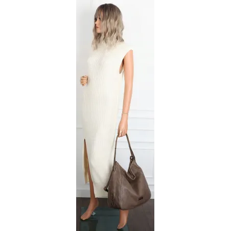 Torebka Damska Worek duża włoska marka CHARRO A4 pojemna CH6688 Brązowa