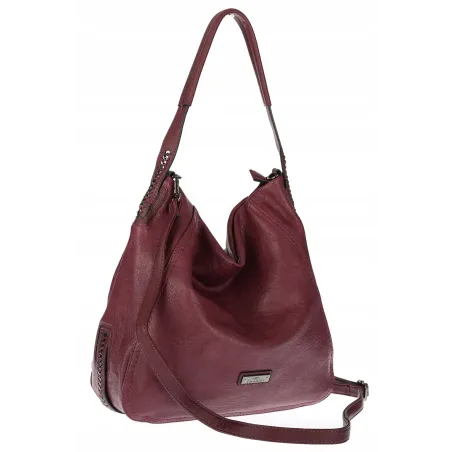 Torebka Damska Worek duża włoska marka CHARRO A4 pojemna CH6688 Bordowa