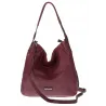 Torebka Damska Worek duża włoska marka CHARRO A4 pojemna CH6688 Bordowa