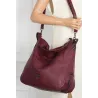Torebka Damska Worek duża włoska marka CHARRO A4 pojemna CH6688 Bordowa