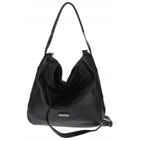 Torebka Damska Worek duża włoska marka CHARRO A4 pojemna CH6688 Czarna