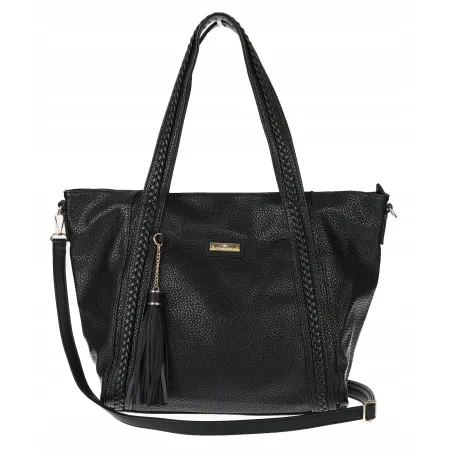 Torebka damska shopper A4 elegancka torba duża na ramię CH778 Czarna
