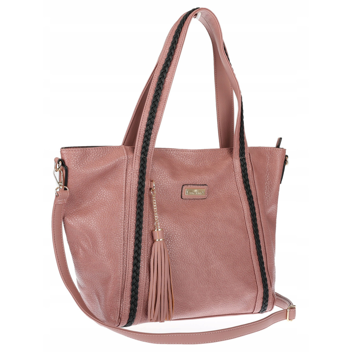 Torebka damska shopper A4 elegancka torba duża na ramię CH778 Różowa