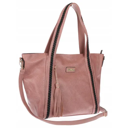 Torebka damska shopper A4 elegancka torba duża na ramię CH778 Różowa