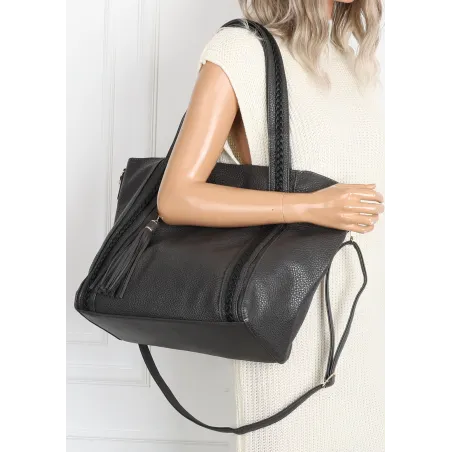 Torebka damska shopper A4 elegancka torba duża na ramię CH778 Szara