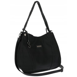 Torebka Damska Shopper Worek Pojemna Modna Duża Miejska Torba CH7716 Czarna