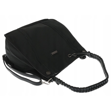 Torebka Damska Shopper Worek Pojemna Modna Duża Miejska Torba CH7716 Czarna