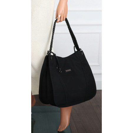 Torebka Damska Shopper Worek Pojemna Modna Duża Miejska Torba CH7716 Czarna