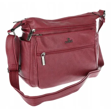 Torebka Damska Listonoszka Modna Pojemna Torba na Ramię CJYUA7416 Bordowa