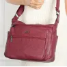Torebka Damska Listonoszka Modna Pojemna Torba na Ramię CJYUA7416 Bordowa