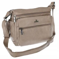 Torebka Damska Listonoszka Modna Pojemna Torba na Ramię CJYUA7416 Beżowa