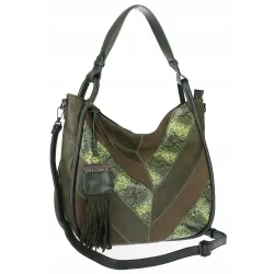 Torebka Damska Shopperka Worek Pojemna Torba na Ramię Modna MC513 Zielona