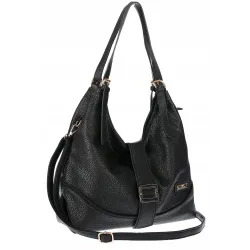 Torebka Damska listonoszka worek torba na ramię duża pojemna CH7712 Czarna