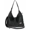 Torebka Damska listonoszka worek torba na ramię duża pojemna CH7712 Czarna
