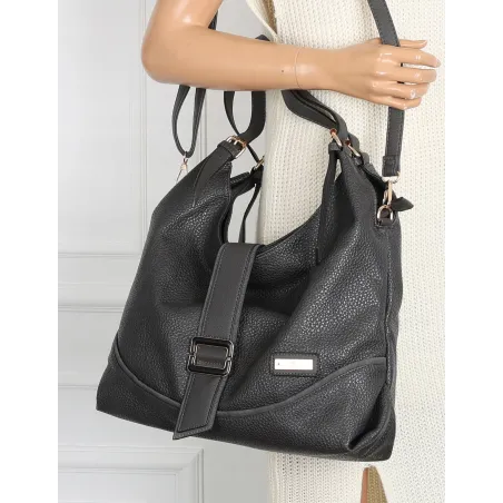 Torebka Damska listonoszka worek torba na ramię duża pojemna CH7712 Szara