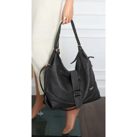 Torebka Damska listonoszka worek torba na ramię duża pojemna CH7712 Szara