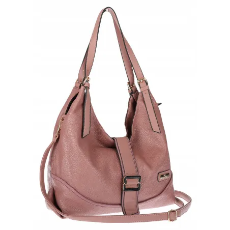 Torebka Damska listonoszka worek torba na ramię duża pojemna CH7712 Różowa