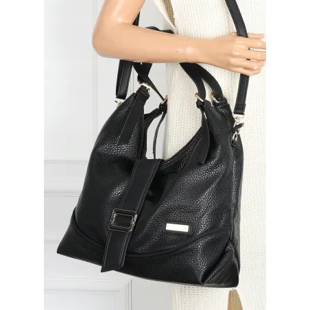 Torebka Damska listonoszka worek torba na ramię duża pojemna CH7712 Czarna
