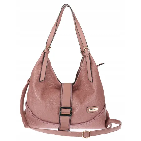 Torebka Damska listonoszka worek torba na ramię duża pojemna CH7712 Różowa