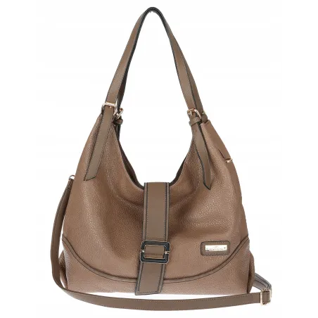 Torebka Damska listonoszka worek torba na ramię duża pojemna CH7712 Beżowa