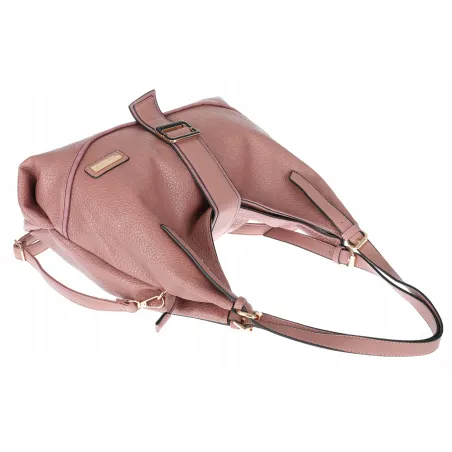 Torebka Damska listonoszka worek torba na ramię duża pojemna CH7712 Różowa