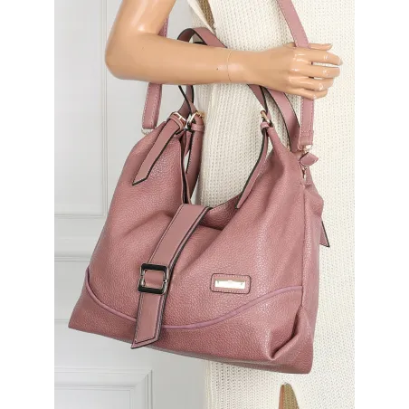 Torebka Damska listonoszka worek torba na ramię duża pojemna CH7712 Różowa