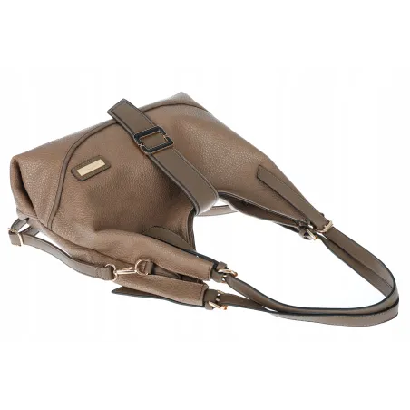 Torebka Damska listonoszka worek torba na ramię duża pojemna CH7712 Beżowa