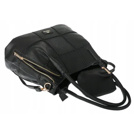 Torebka Damska Shopperka Pojemna Duża A4 Modna Torba kuferek CH3327 Czarna