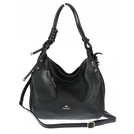 Torebka Damska CHARRO Shopperka Pojemna A4 Modna Torba Worek CH3318 Czarna