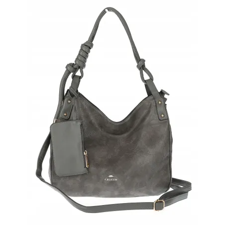 Torebka Damska CHARRO Shopperka Pojemna A4 Modna Torba Worek CH3318 Szara