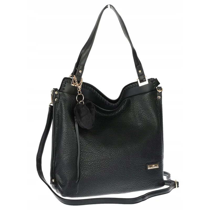 Torebka Damska CHARRO Shopperka Pojemna A4 Modna Torba CH855611 Czarna