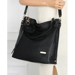 Torebka Damska CHARRO Shopperka Pojemna A4 Modna Torba CH855611 Czarna