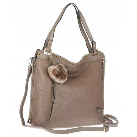 Torebka Damska CHARRO Shopperka Pojemna A4 Modna Torba CH855611 Beżowa