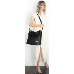 Torebka Damska CHARRO Shopperka Pojemna A4 Modna Torba CH855611 Czarna