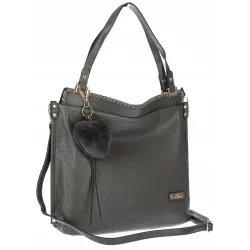 Torebka Damska CHARRO Shopperka Pojemna A4 Modna Torba CH855611 Szara