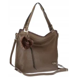 Torebka Damska CHARRO Shopperka Pojemna A4 Modna Torba CH855611 Czekoladowa
