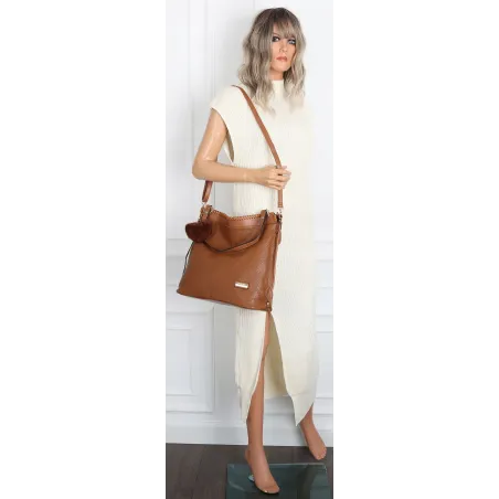 Torebka Damska CHARRO Shopperka Pojemna A4 Modna Torba CH855611 Brązowa