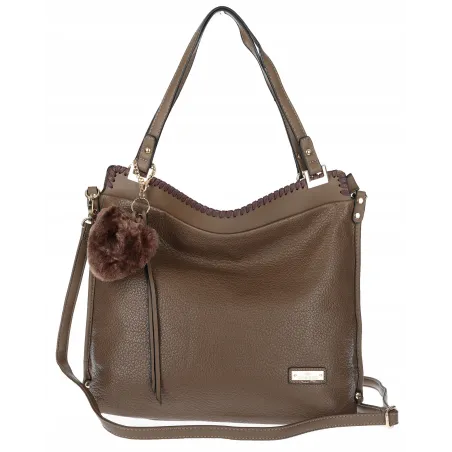 Torebka Damska CHARRO Shopperka Pojemna A4 Modna Torba CH855611 Czekoladowa