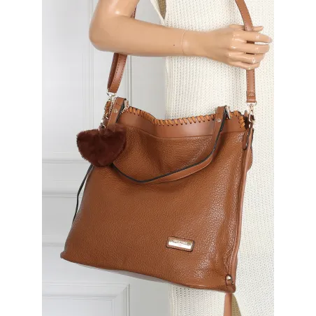 Torebka Damska CHARRO Shopperka Pojemna A4 Modna Torba CH855611 Brązowa