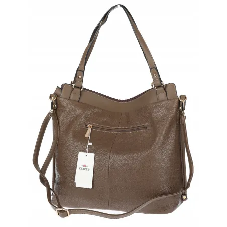 Torebka Damska CHARRO Shopperka Pojemna A4 Modna Torba CH855611 Czekoladowa