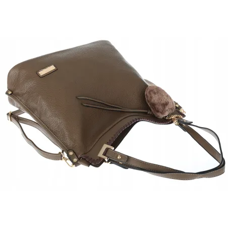 Torebka Damska CHARRO Shopperka Pojemna A4 Modna Torba CH855611 Czekoladowa