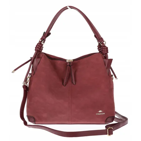 Torebka Damska CHARRO Shopperka Pojemna Duża A4 Modna Torba CH3311 Bordowa