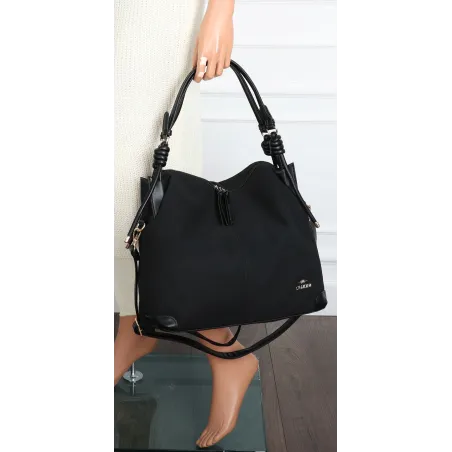 Torebka Damska CHARRO Shopperka Pojemna Duża A4 Modna Torba CH3311 Czarna