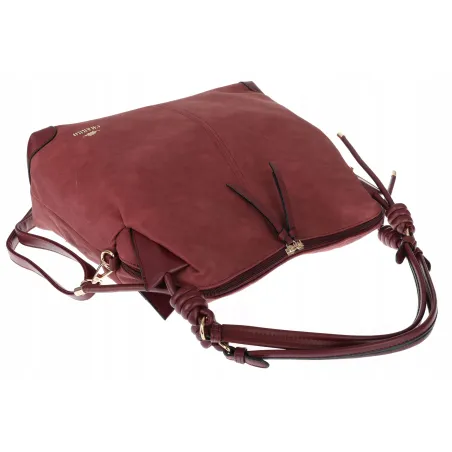 Torebka Damska CHARRO Shopperka Pojemna Duża A4 Modna Torba CH3311 Bordowa