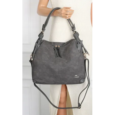 Torebka Damska CHARRO Shopperka Pojemna Duża A4 Modna Torba CH3311 Szara